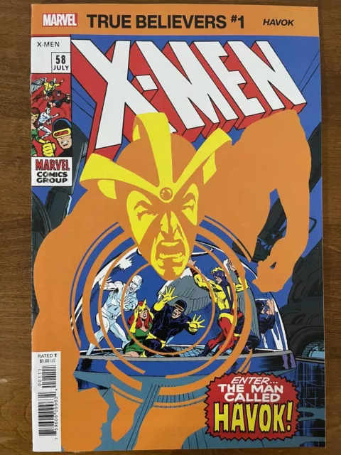 True Believers: X-Men - Havok #1 Marvel Comics 2020 (Reprints X-Men 58)