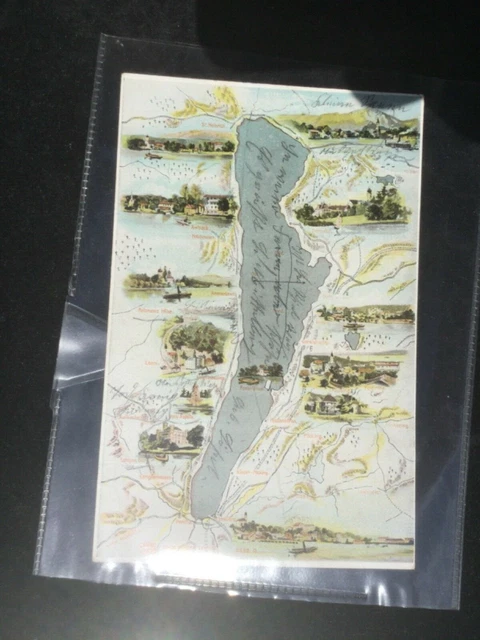Alte AK.litho Starnbergersee Ammerland,,Possenhofen gelaufen 1904