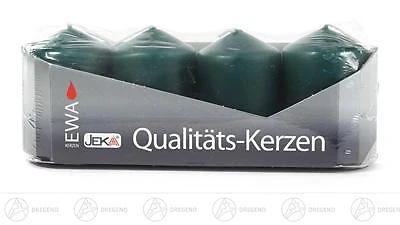Zubehör Stumpenkerzen grün (4) UK 12  B= x H=ca 4 cmx8,5 cm NEU Erzgebirge
