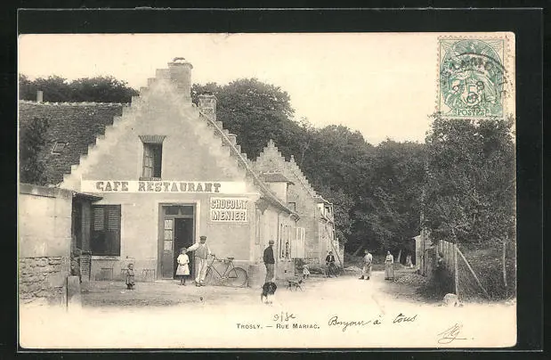 CPA Trosly, Rue Mariac, vue de la rue 1906