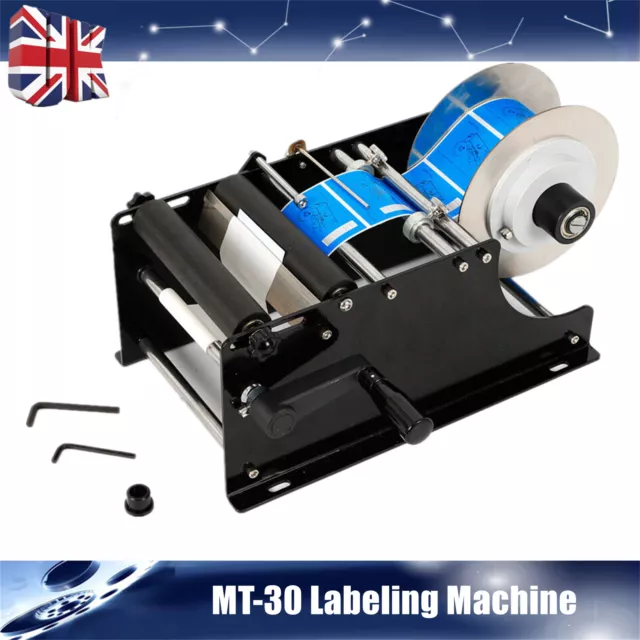 Manual MT-30 Label Applicator Round Glass Bottle Cans Plastic Labeling Machine
