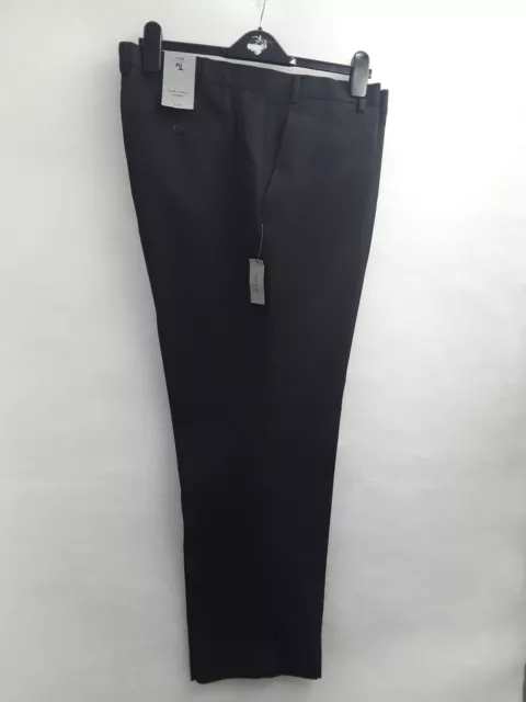 Pantaloni neri da uomo Smart Formal nuovi taglia W40/29 con cerniera contemporanea nuovi...