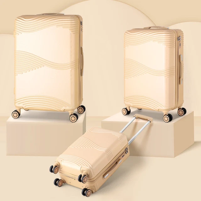 Luggage 3pc Set Trolley Suitcase Carry-On Spinner Hardshell Lightweight TSA Lock