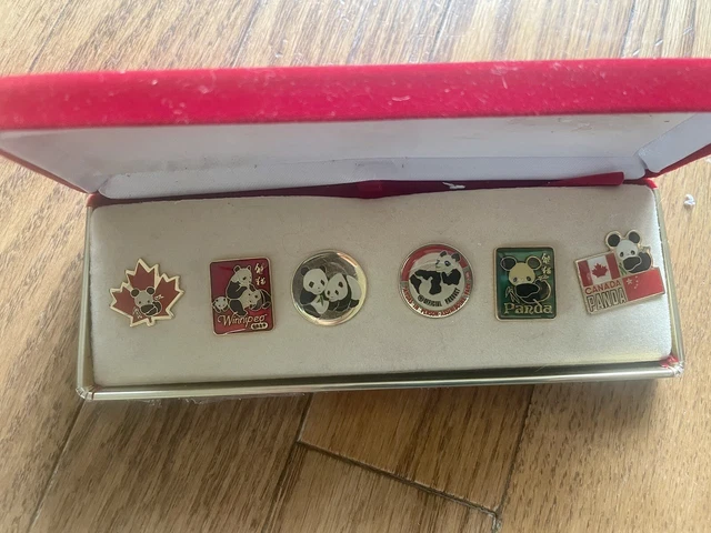 Panda Pins Set Of 6 1989