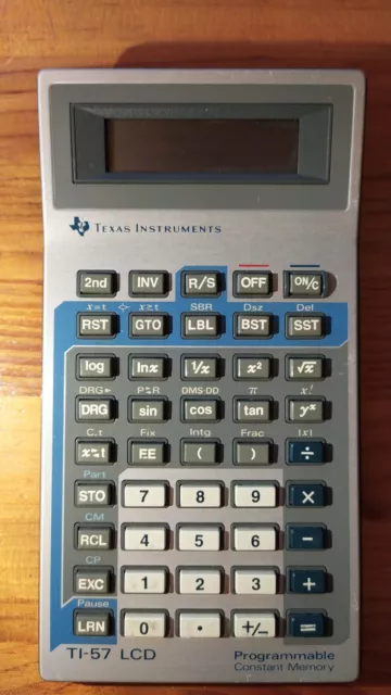 Calculator Texas Instrument TI-57 LCD from 1984 for parts