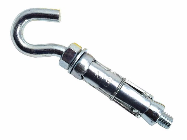 GANCIO PER INTONACO 130MM ZINCATO - GANCIO DA PARETE 130