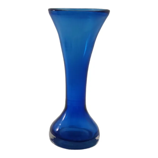 Lefton Aqua Blue Hand Blown Glass Vase