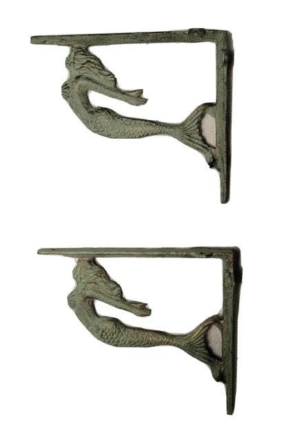 Mermaid corbel Metal Shelf Brackets