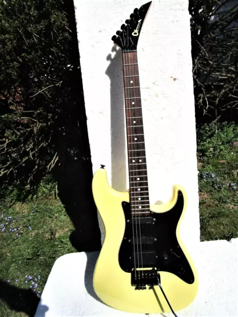 Charvel Guitar,  Late 1980'S, Japan, Emg Pu's, Kahler Tremolo, Yellow Metallic