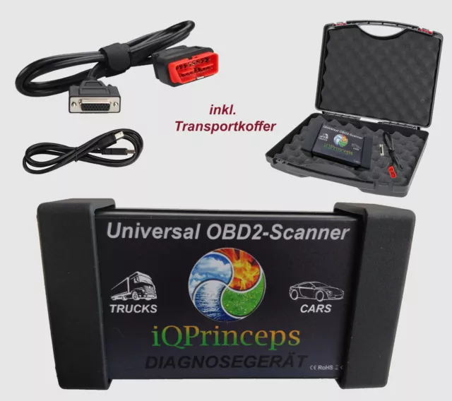 KFZ Profi Diagnosegerät Version 2022 OBD2 Scanner PKW Auto Fehlerauslesegerät