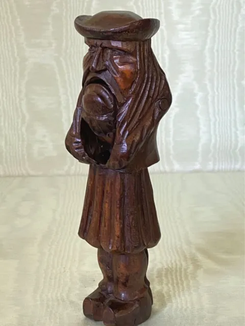 MARTIN STYLE NUTCRACKER Breton Man #3 Grumpy French Wooden Carved Antique 1910