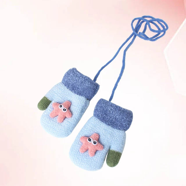 Kinder Cartoon Winterhandschuhe Sternchenmuster Herbst Stilvolle Jungen Mädchen