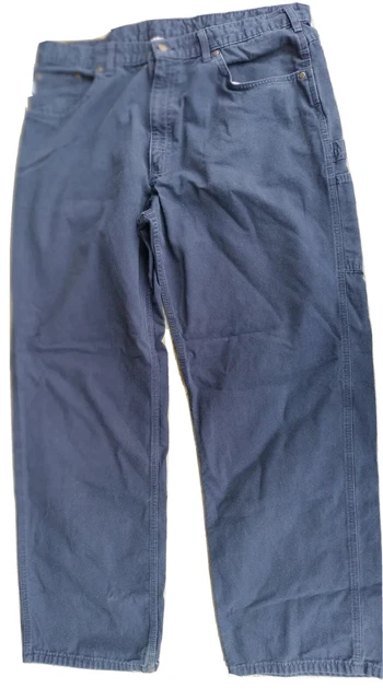 Carhartt Men's 40×34 Faded Navy Blue Rugged Loose Original Fit Canvas Work Pant