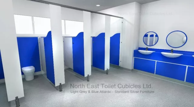 Toilet Cubicles & Fittings - 3 Corner Cubicles 3
