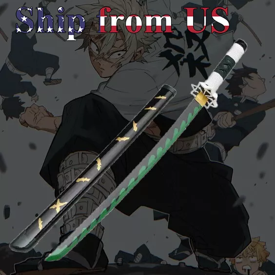 DEMON SLAYER Characters Anime Metal Enamel Flame Blade Sword Lapel Brooches  Pins