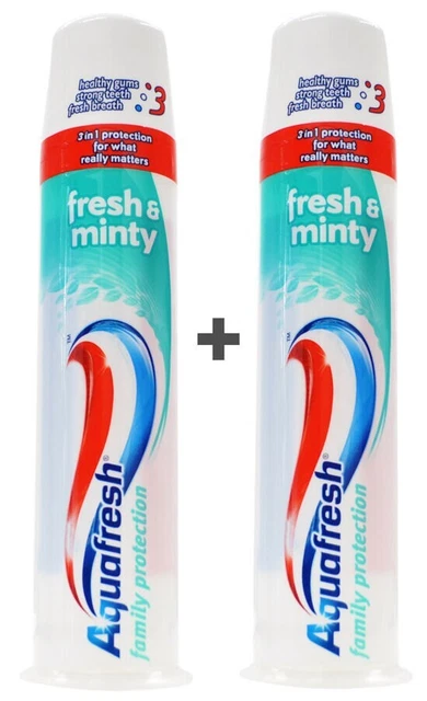 2x Bomba blanqueadora fresca y como nueva pasta de dientes fresca y como nueva 2x100 ml