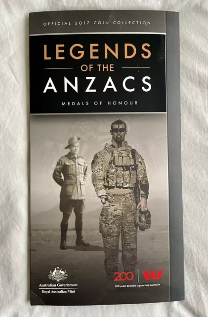LEGENDS OF THE ANZACS Medals Of Honour Full Collection in Folder 14 Coins 2017