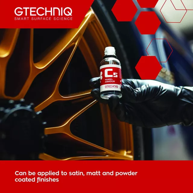 Gtechniq Car Wheel Armour C5 Protects Alloy Rims Repels Brake Dust & Dirt 15 mL 2