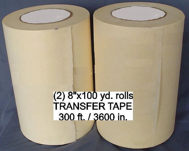 2 - 8" rolls APPLICATION TRANSFER Paper TAPE 300' for Vinyl Cutter PLOTTER NEW