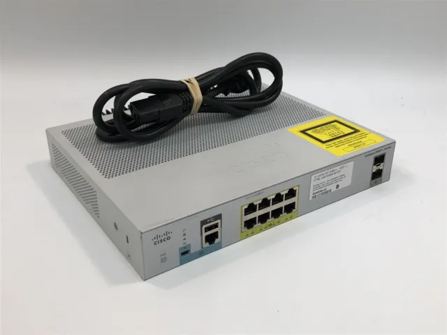 Cisco Catalyst WS-C2960L-8PS-LL 8-Port Gigabit PoE 2-Port GbE SFP Switch
