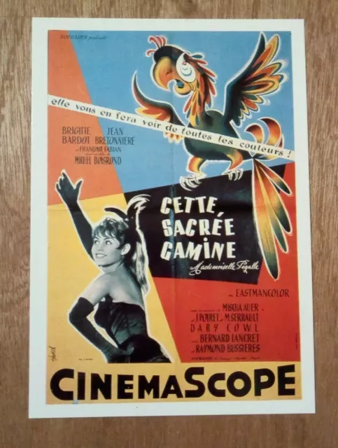 carte postale cinéma  CETTE SACRÉE GAMINE Brigitte BARDOT Mademoiselle PIGALLE