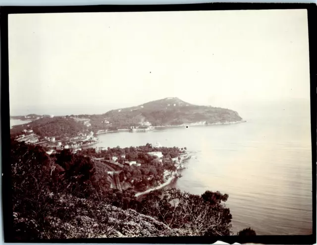 Côte d&#039;Azur, paysage rocheux  Vintage citrate print Tirage citrate  8,5