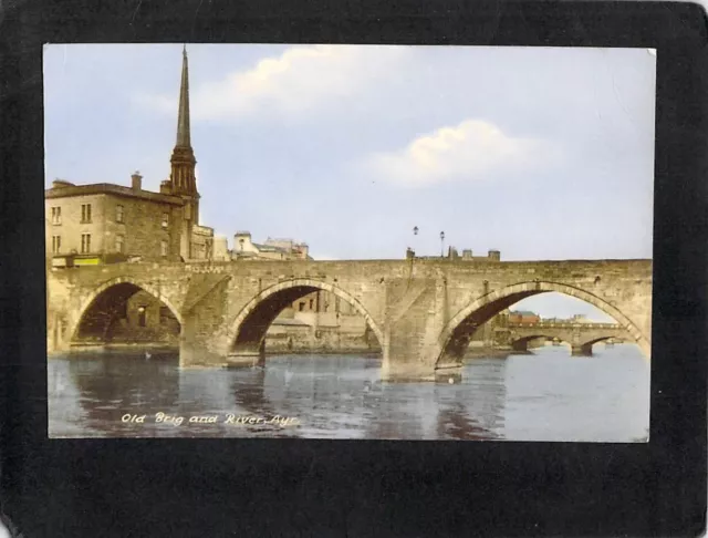 D4406 UK Ayr Old Bridge vintage postcard