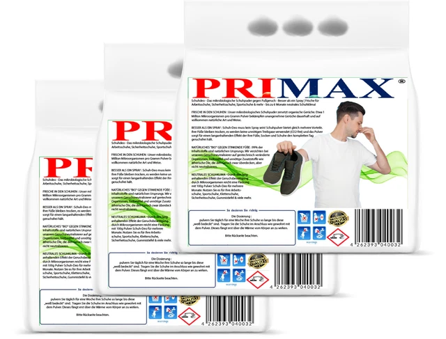 PRIMAX® 300g Schuhdeo Schuhpuder gegen Fußgeruch! NEUHEIT !
