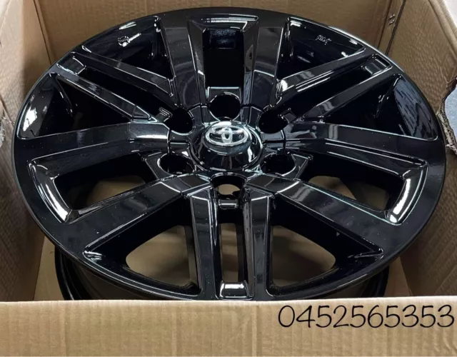 4x GENUINE TOYOTA HILUX SR5 2020 BLACK 18" Wheels  HILUX 4WD PRADO RIMS ONLY