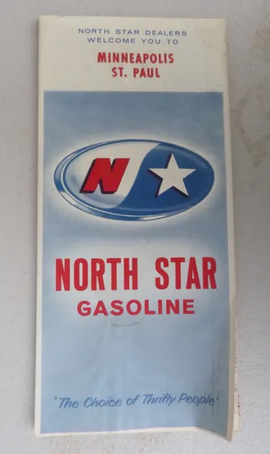 1962 Minneapolis St. Paul street  map North Star  oil  gas Minnesota