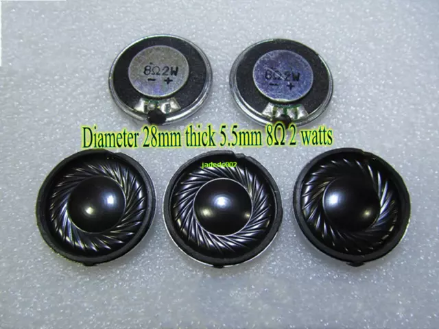 1pcs 28mm 8Ω 2W ultra-thin Speaker Loudspeaker 8ohm Mini stereo Home Audio Parts