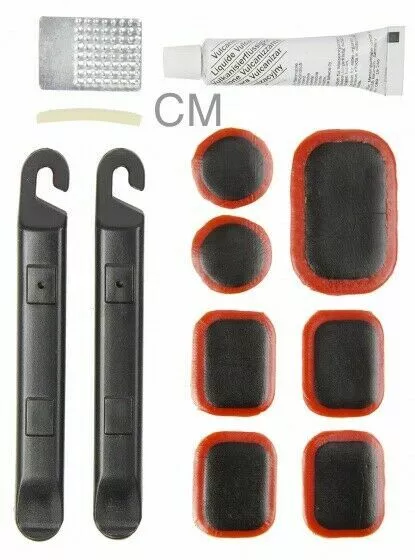 12 Piece Bike Bicycle Cycle MTB Inner Tube Puncture Repair kit & levers-UK STOCK