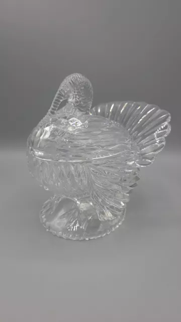 Shannon Godinger 24% Lead Crystal Turkey Covered Dish Crafted in Czech Republic