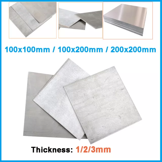 Magnesium Alloy AZ31B 100mm x 100mm/100mm x 200mm Thin Metal Sheet Plate 1/2/3mm