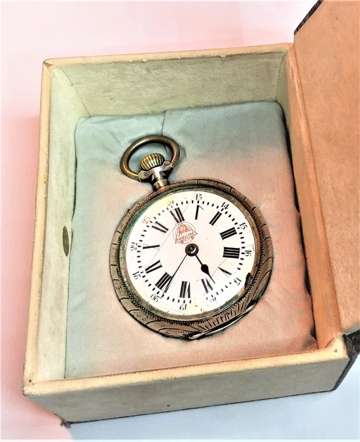 OROLOGIO DA TASCA con quadrante con numeri romani, movimento meccanico