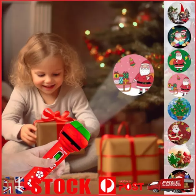 Santa Projector Flashlight Light Up Toys Best Gifts for Kids Above 3 Years Old