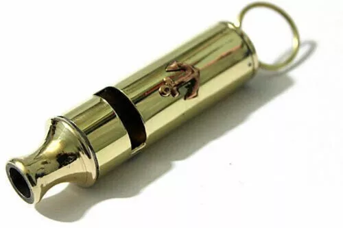 Metropolitan Type Whistle High Quality & Heavy Solid Brass Hunter Whistle Gift