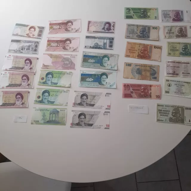 Lot De 28 Billets Du Monde