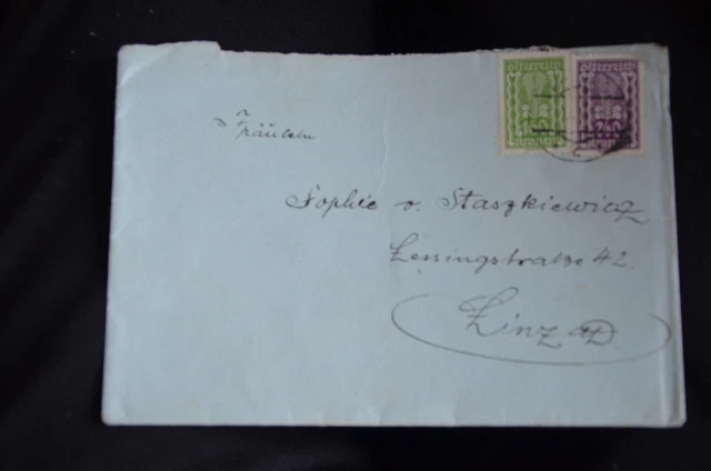 österreich OBERÖSTERREICH BRIEFHÜLLE CA. 1924 EFERDING - LINZ STASZKIEWICZ