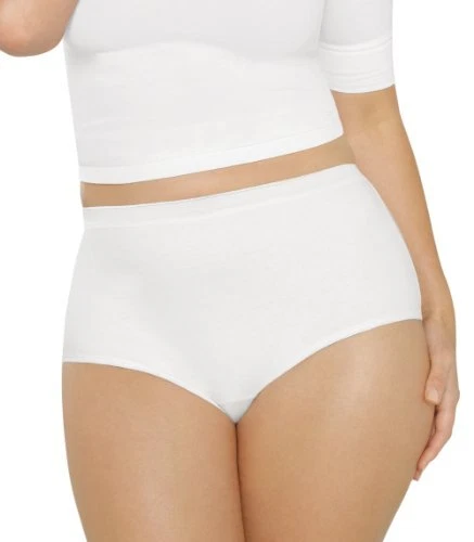 Fruit Of The Loom Women's Plus Size "Fit For Me" 5 Pack Cotton Brief 12 White