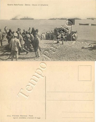 Colonie, Libia - Derna, sbarco di artiglieria
