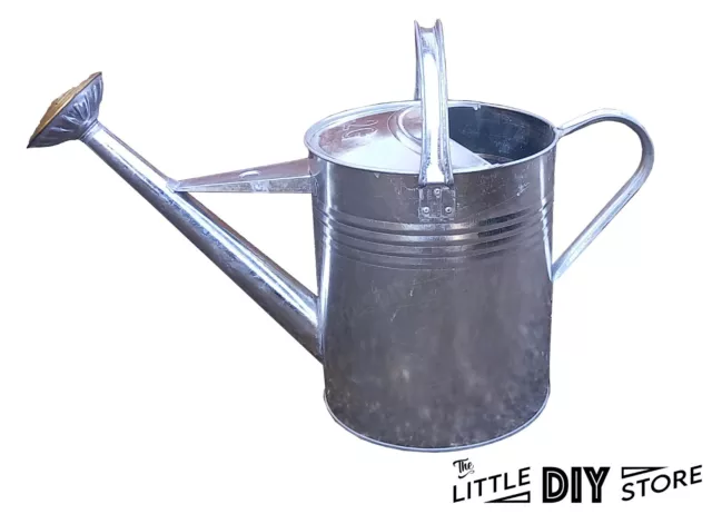 Watering Can Galvanised Steel Metal Durable Garden Plants Large 2 Gallon 9 Litre