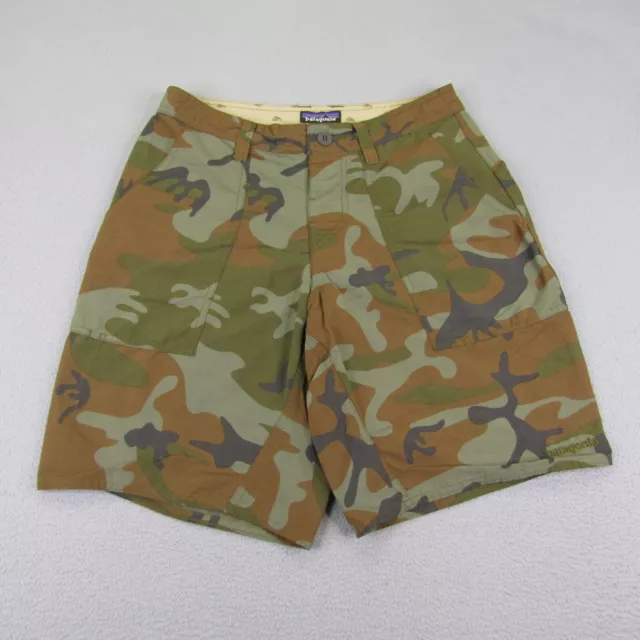 Patagonia Shorts Mens 28 Green Camo Hybrid Board Surfer Outdoors Hiking Chino