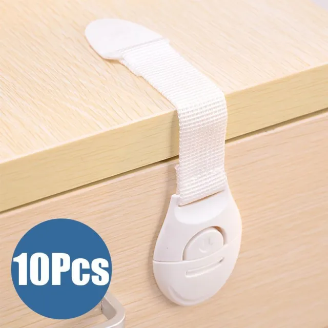 Child Safety Cabinet Locks Baby Security Protector Drawer Door Cabinet Lock 10Pc