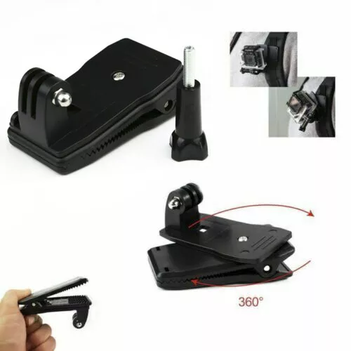 360° Rotary Backpack Hat Belt Clip Fast Clamp Mount for Action SJ Sport Camera