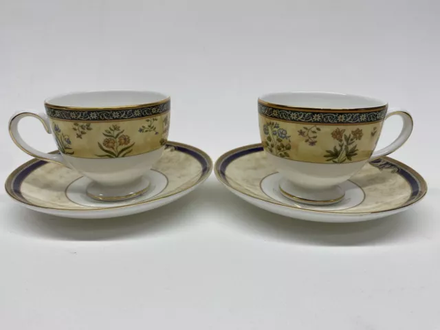 Wedgwood Bone China Cup & Saucer Pair 'India' Pattern Tea Set England S/S