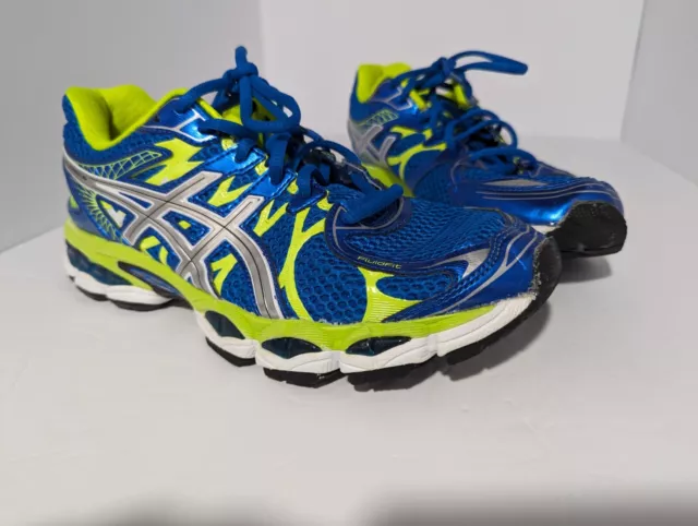 2014 Asics Gel Nimbus 16 Blue Neon Green Men's running shoes size 7.5