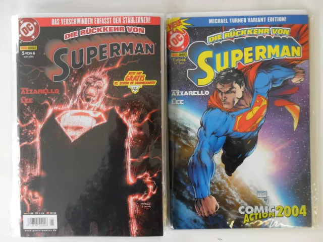 DC Panini Comics 8x Die Rückkehr von Superman Nr. 1-6 + 2x Variantcover Z. 0-1/1