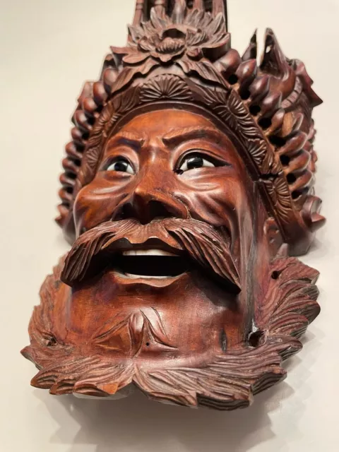 MASCHERA DEMONE - CINA META' XX SEC Antique Naga wood carved demon mask