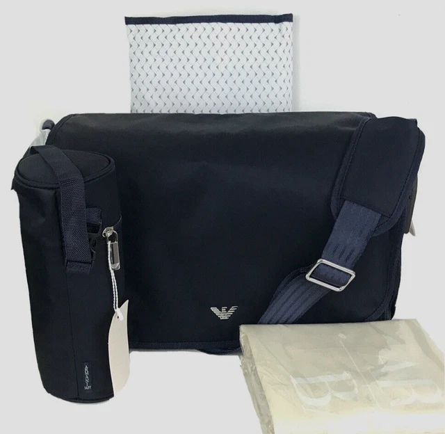 Giorgio ARMANI Junior BABY Diaper Changing Bag With Mat +Bottle Bag + Dust Cover
